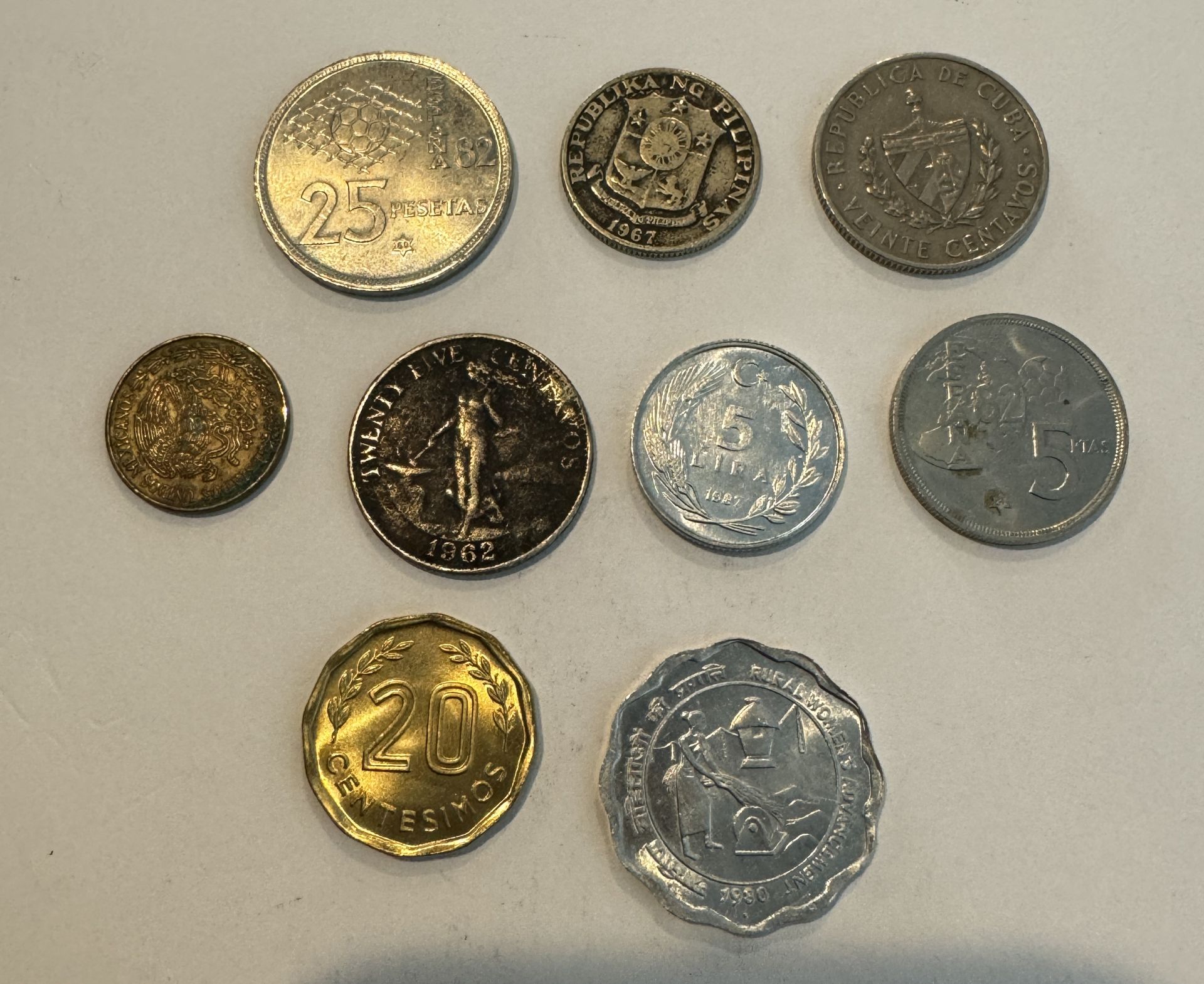 LOT OF 9 DIFFERENT VINTAGE COINS - Image 2 of 2
