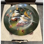 COLLECTIBLE CERAMIC PLATE - KEVIN DANIEL PAINT - IN ORIGINAL BOX WITH PAPERS