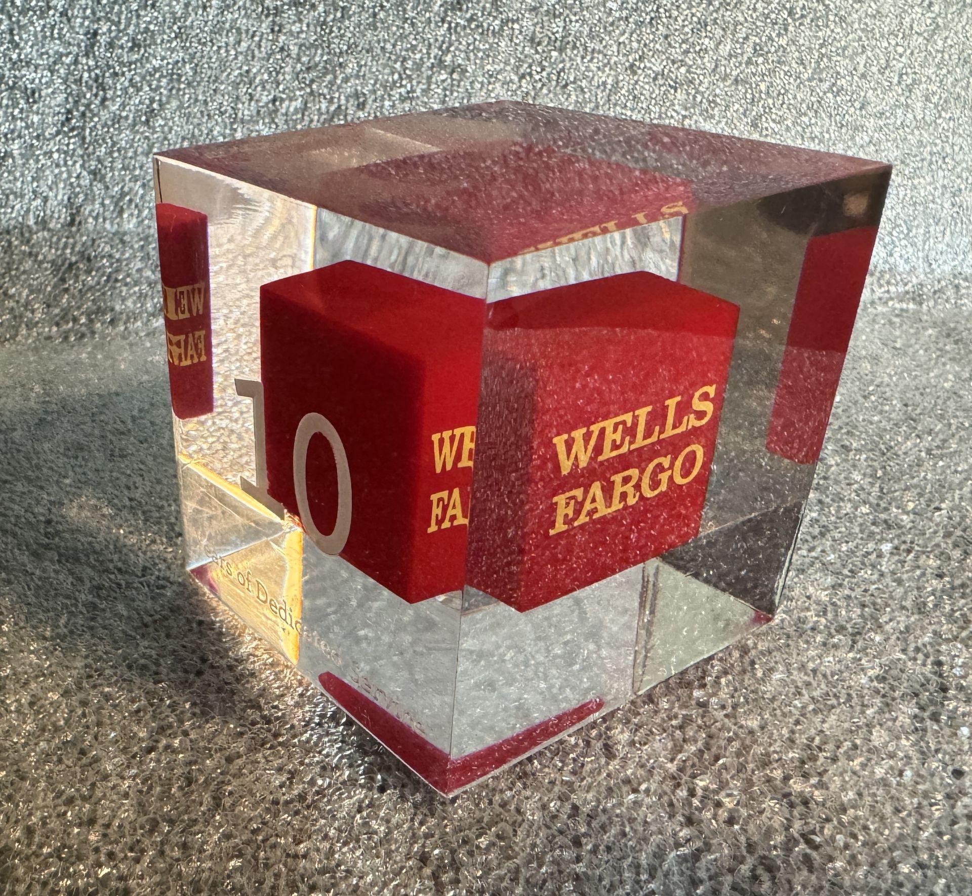 WELLS FARGO 10 YEARS OF SERVICE CUBE - Image 2 of 2