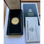 1990 EISENHOWER CENTENNIAL SILVER DOLLAR PROOF COIN - CERTIFICATE OF AUTHENTICITY - IN BOX
