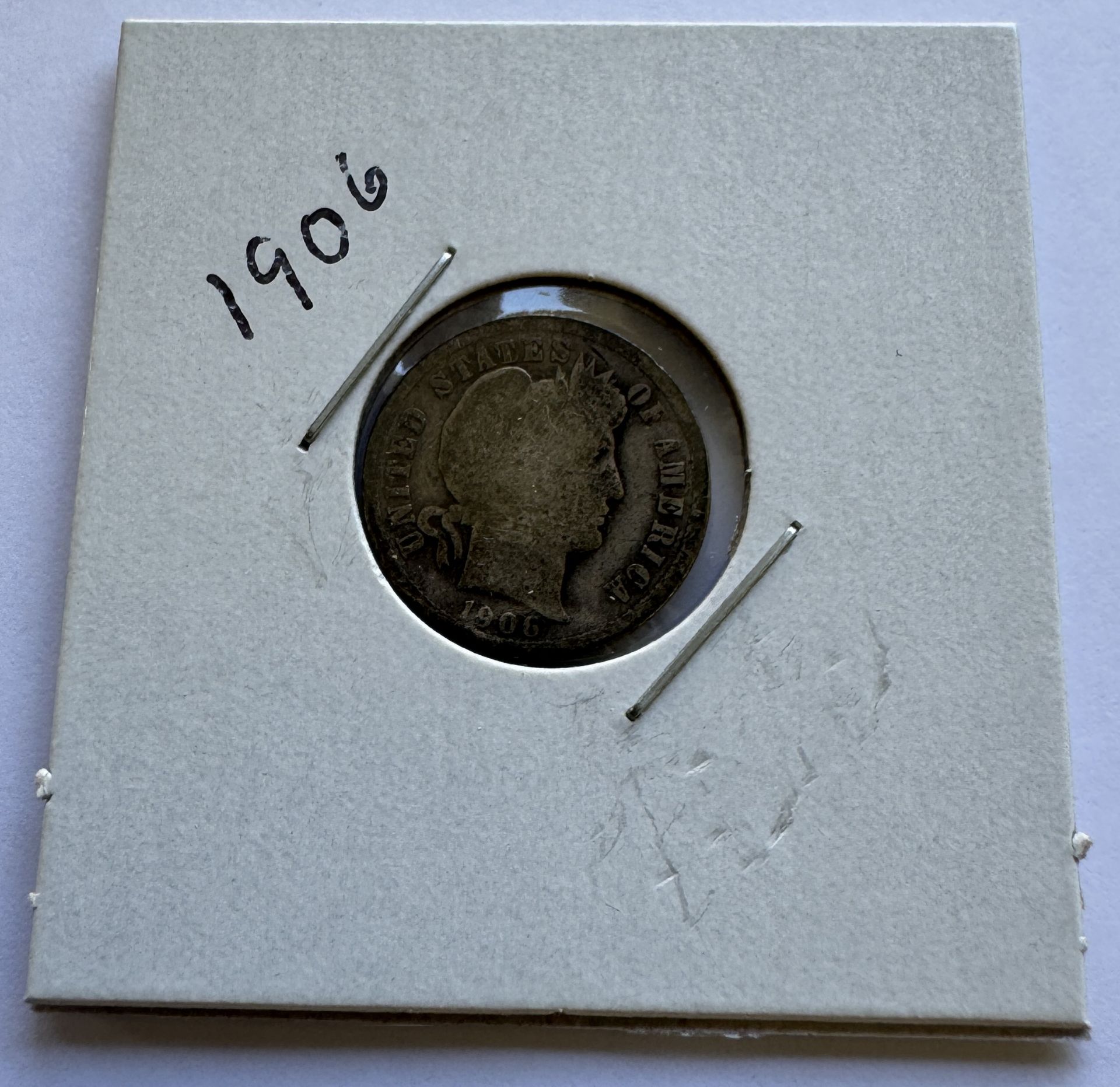 1906 BARBER DIME COIN