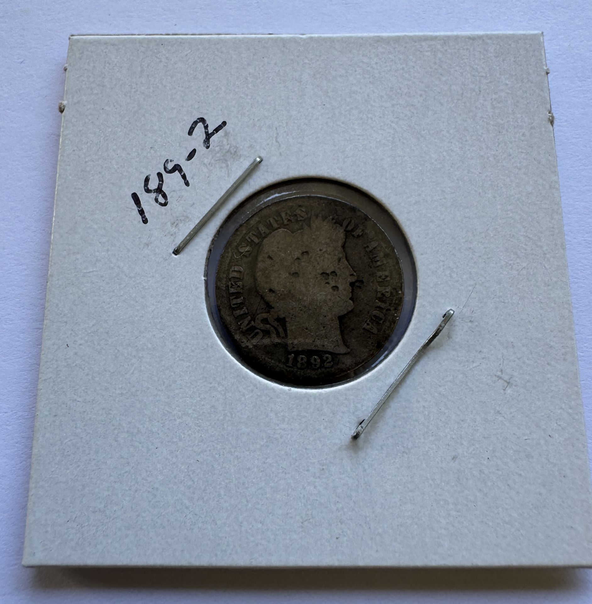 1892 BARBER DIME COIN