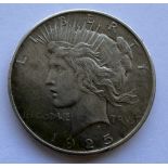 1925 PEACE SILVER DOLLAR COIN