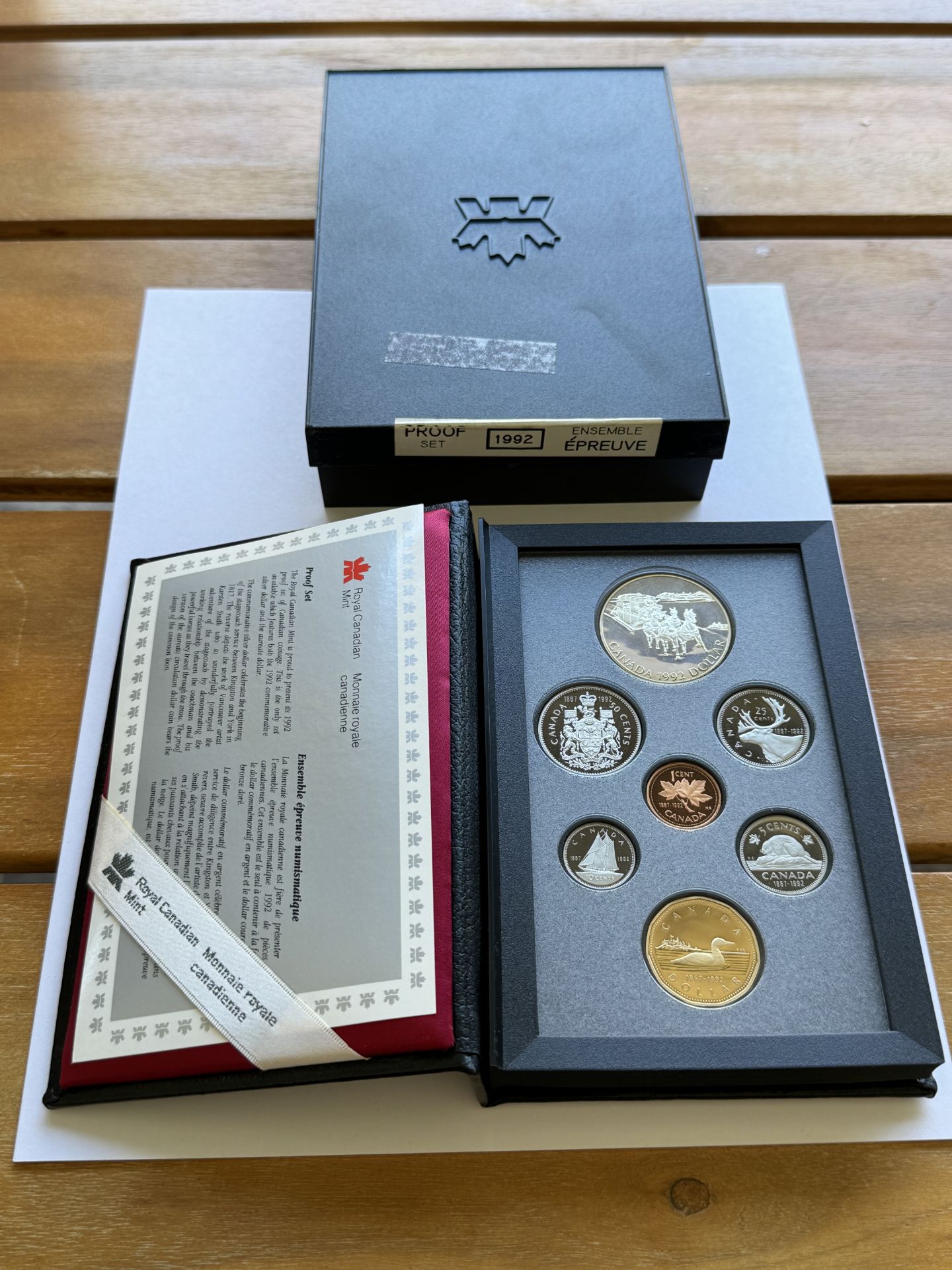 1992 SILVER PROOF SET IN COINS ROYAL CANANDIAN MINT