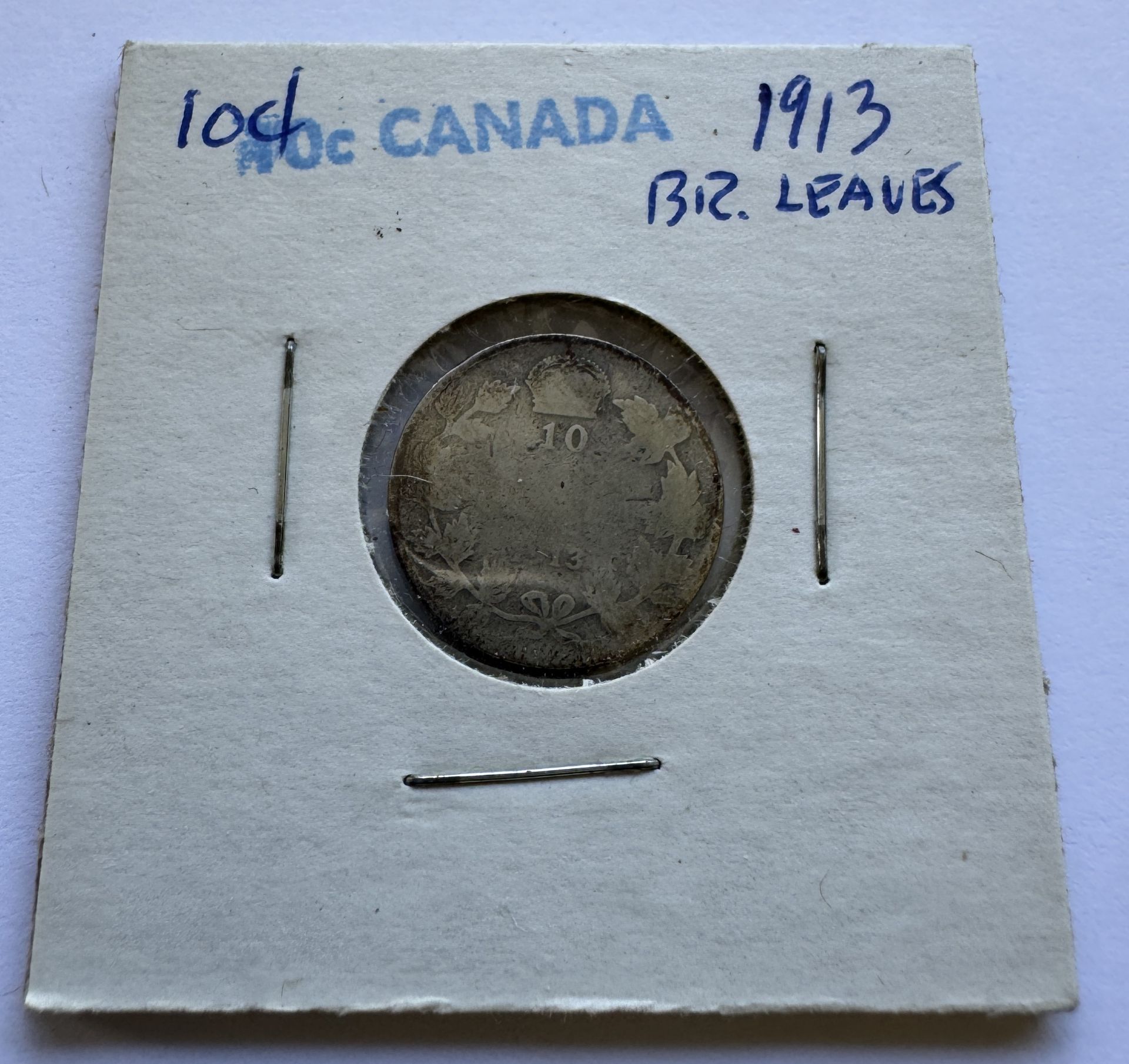 1913 CANADA 10 CENTS GEORGE V COIN