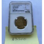 1624 ENGLAND 1/2 GOLD LAUREL JAMES I COIN - NGC FINE DETAILS