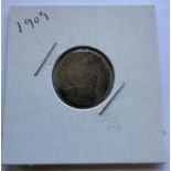 1909 BARBER DIME COIN