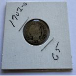 1902-O BARBER DIME COIN