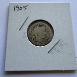 1905 BARBER DIME COIN