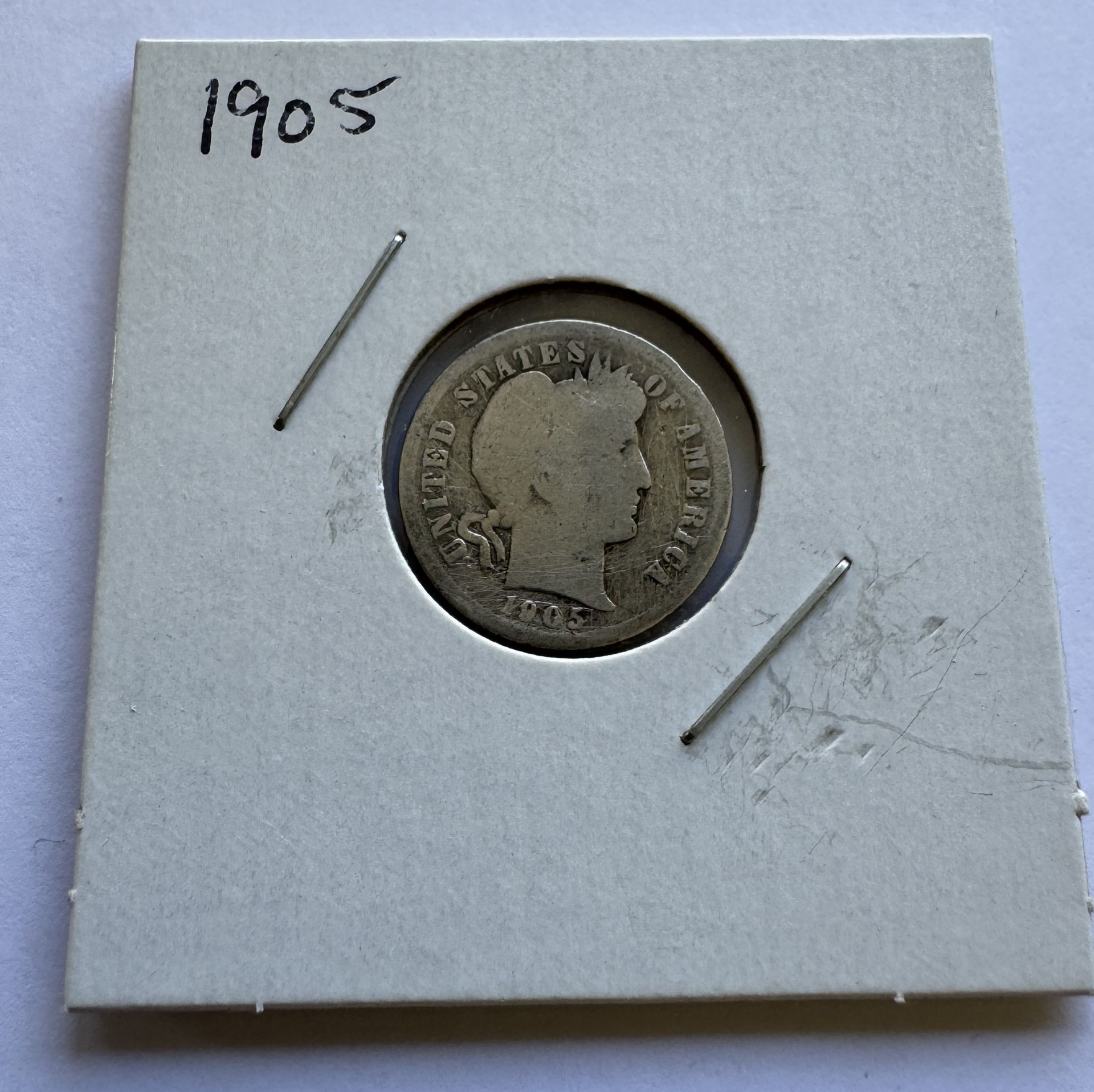 1905 BARBER DIME COIN