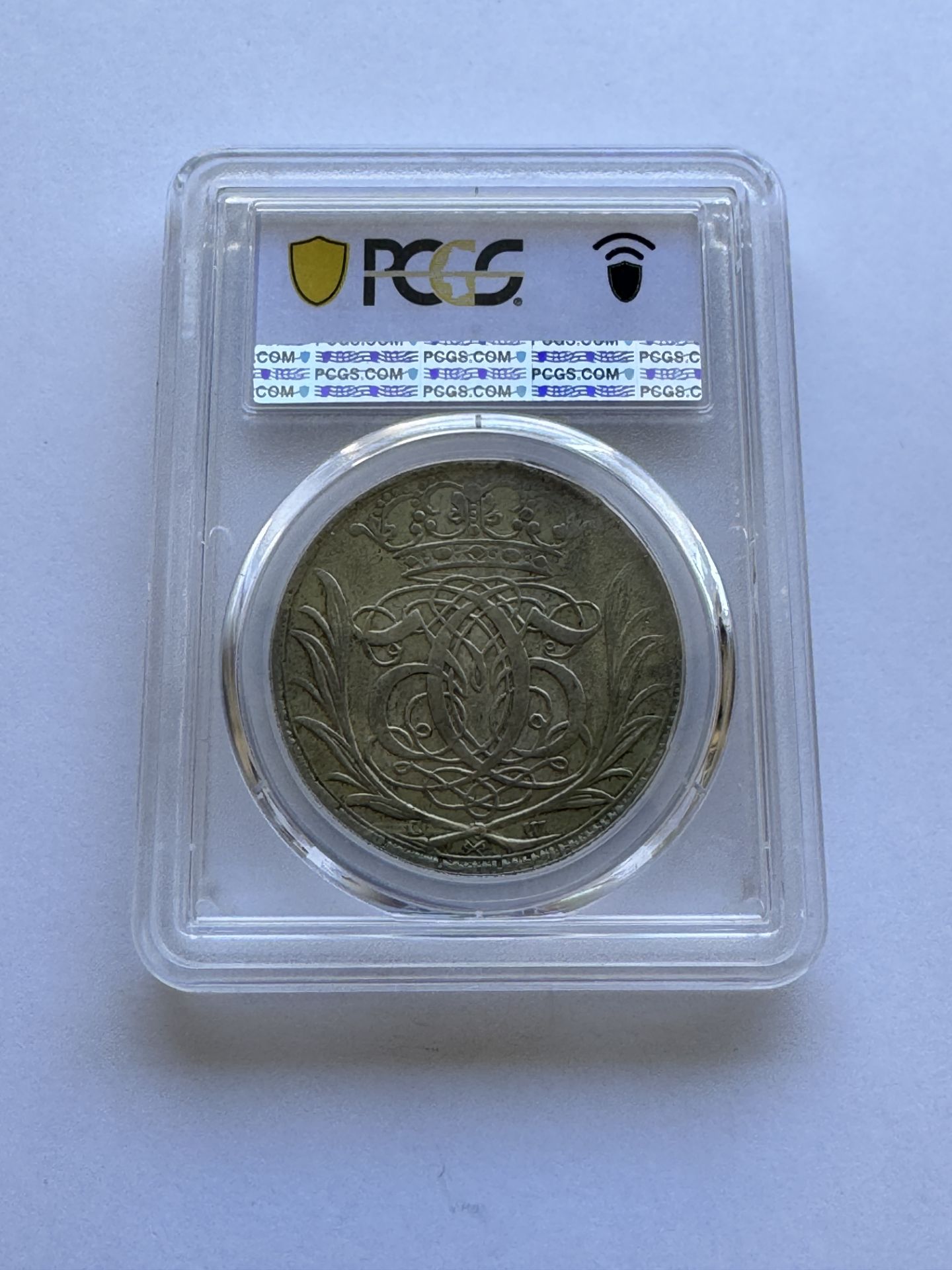 1692 GLUCKSTADT 4 MARK DANSKE COIN PCGS XF40 CHRISTIAN V - Image 2 of 2