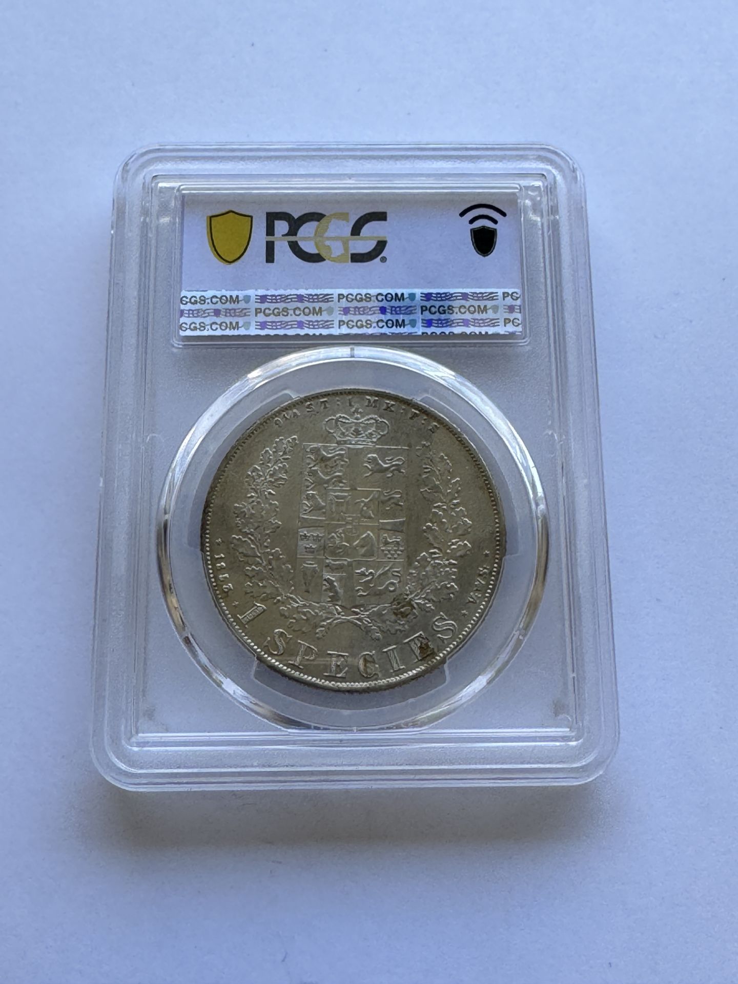 1853 DENMARK SPECIEDALER COIN PCGS MS61 - FREDERICK VLL - Image 2 of 2