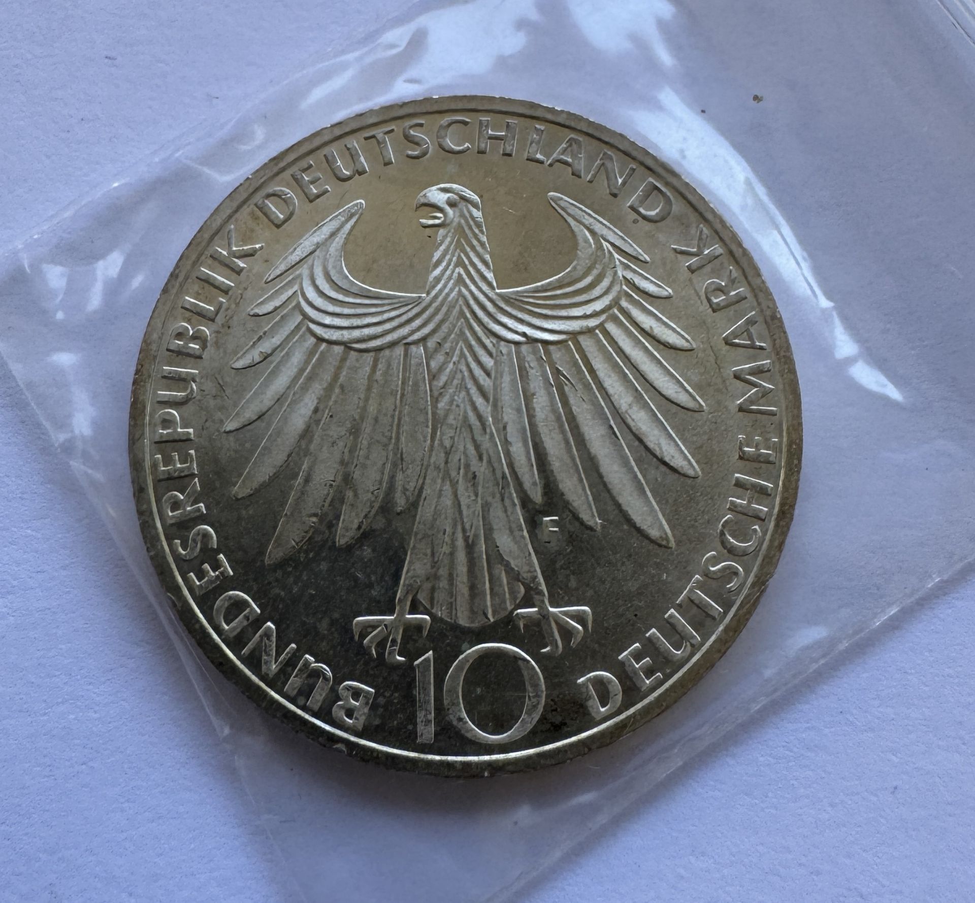 1972-F GERMANY 10 MARK COIN - XX OLYMPIC GAMES-MUNICH 72