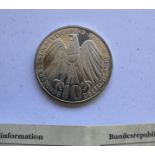 2001 GERMANY 10 DEUTSCHE MARK COIN - FEDERAL CONSTITUTIONAL COURT
