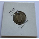 1906 BARBER DIME COIN