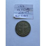 1792 AUSTRIAN NETHERLANDS MARIA THERESA COIN 14 LIARDS