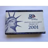 2001 UNITED STATED MINT PROOF SET COINS