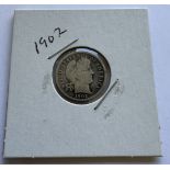 1902 BARBER DIME COIN