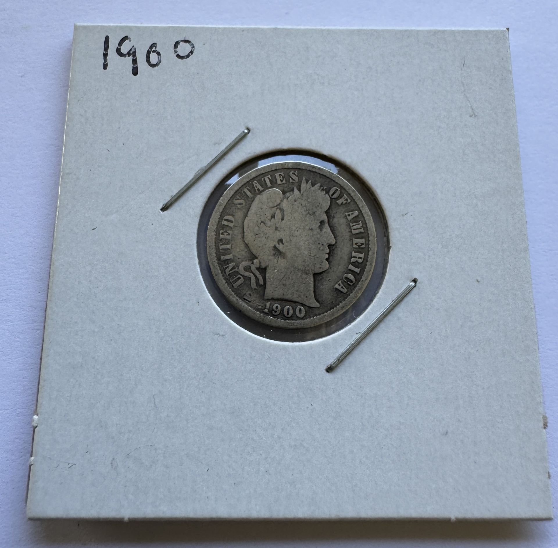 1900 BARBER DIME COIN