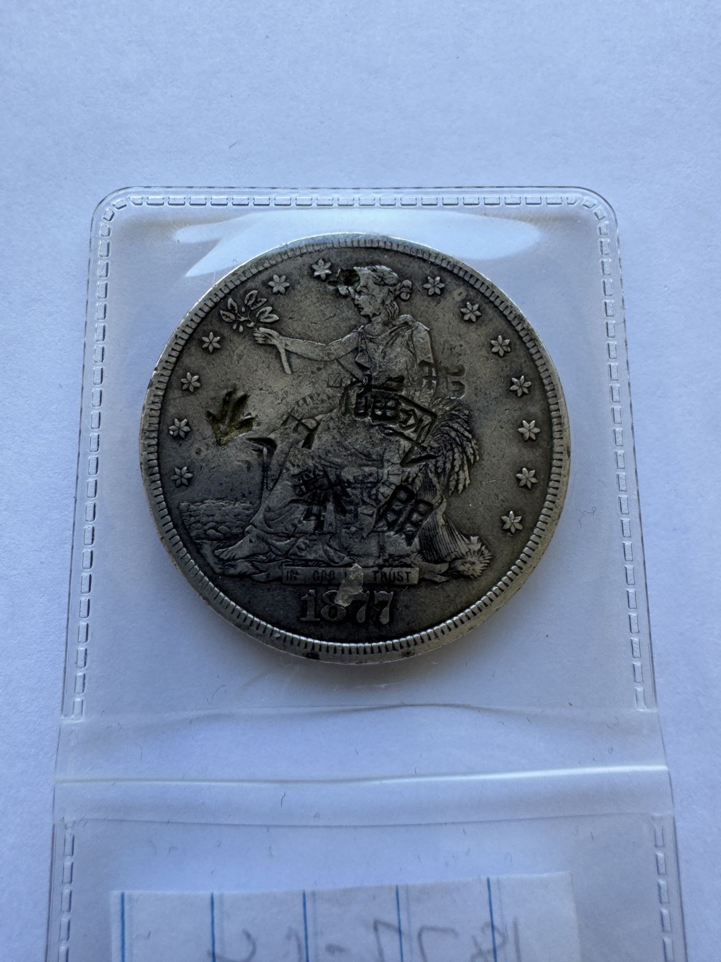 1877 CC TRADE SILVER DOLLAR COIN - CARSON CITY - Image 4 of 4