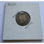 1902 BARBER DIME COIN