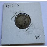 1906-S BARBER DIME COIN