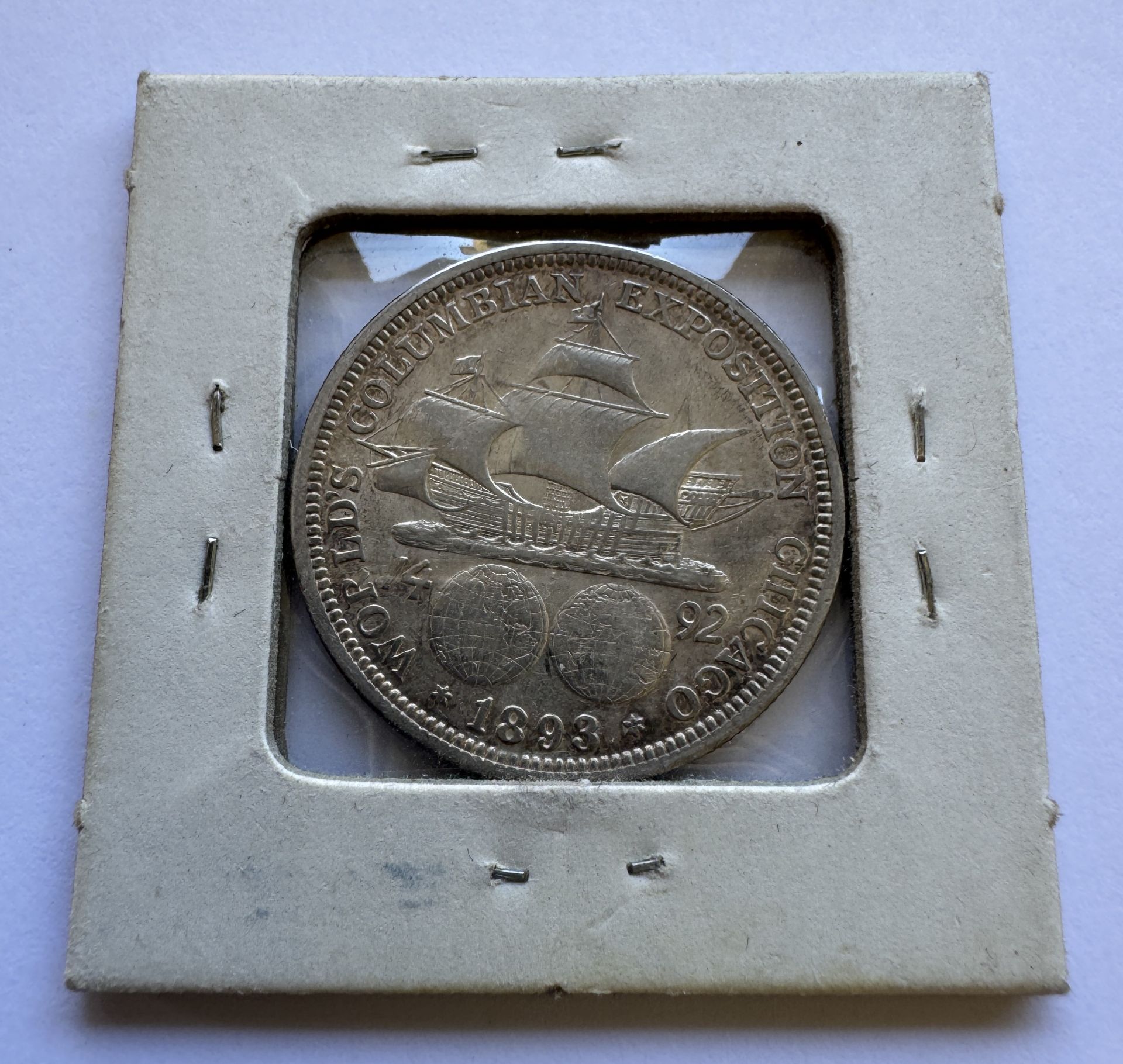 1893 COLUMBIAN EXPOSITION CHICAGO HALF DOLLAR COIN - Image 2 of 2