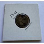 1901 BARBER DIME COIN