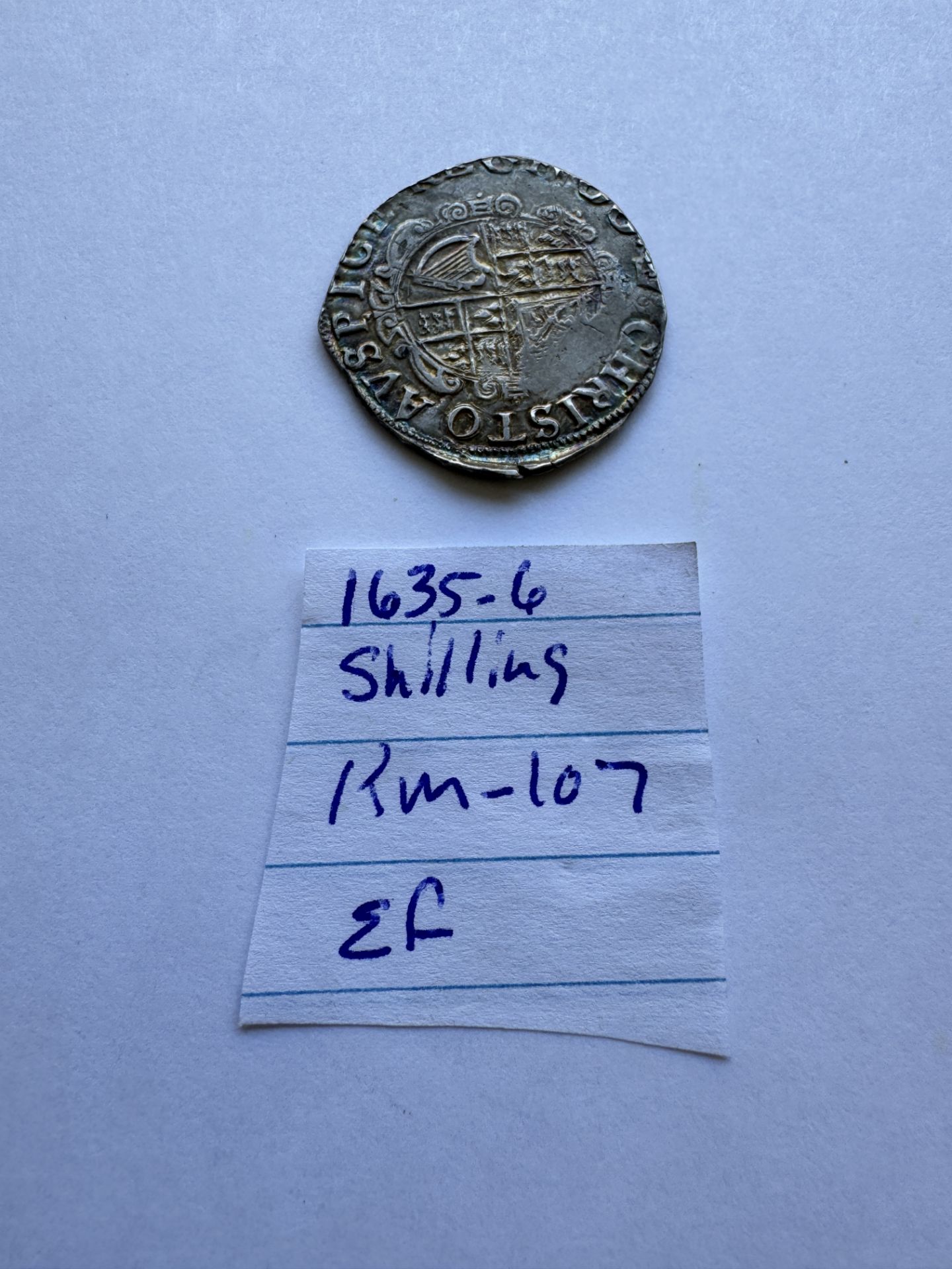 1635-1636 CHARLES I SHILLING COIN - Image 2 of 2