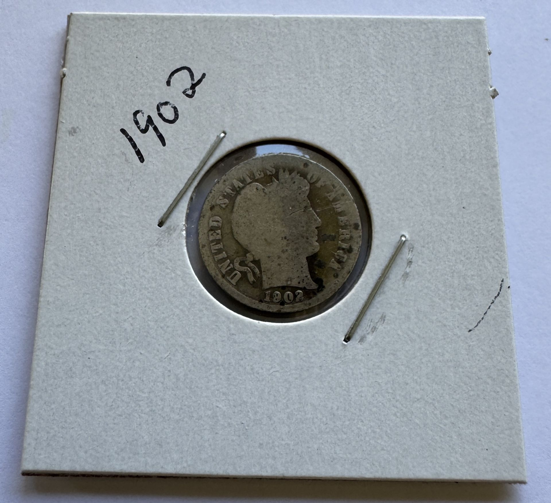 1902 BARBER DIME COIN