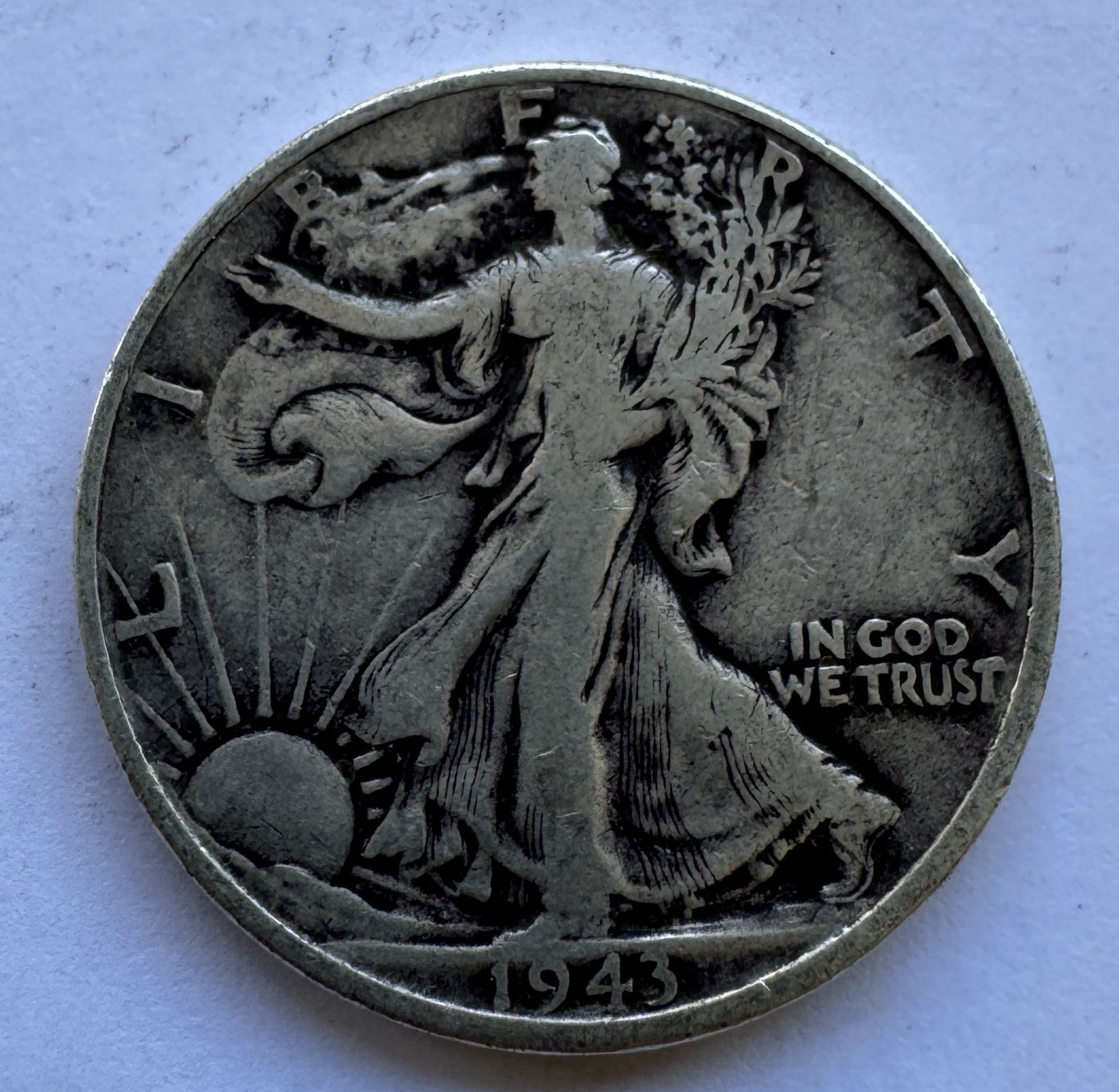 1943 WALKING LIBERTY HALF DOLLAR COIN