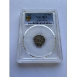 1619 FRANKFURT CORONATION OF FERDINAND II - HALF PFENNIG COIN PCGS MS61 PATTTERN COIN