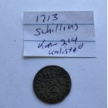 1713 KARL FRIEDRICH SHILLING COIN
