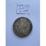 1668 CHARLES II CROWN COIN