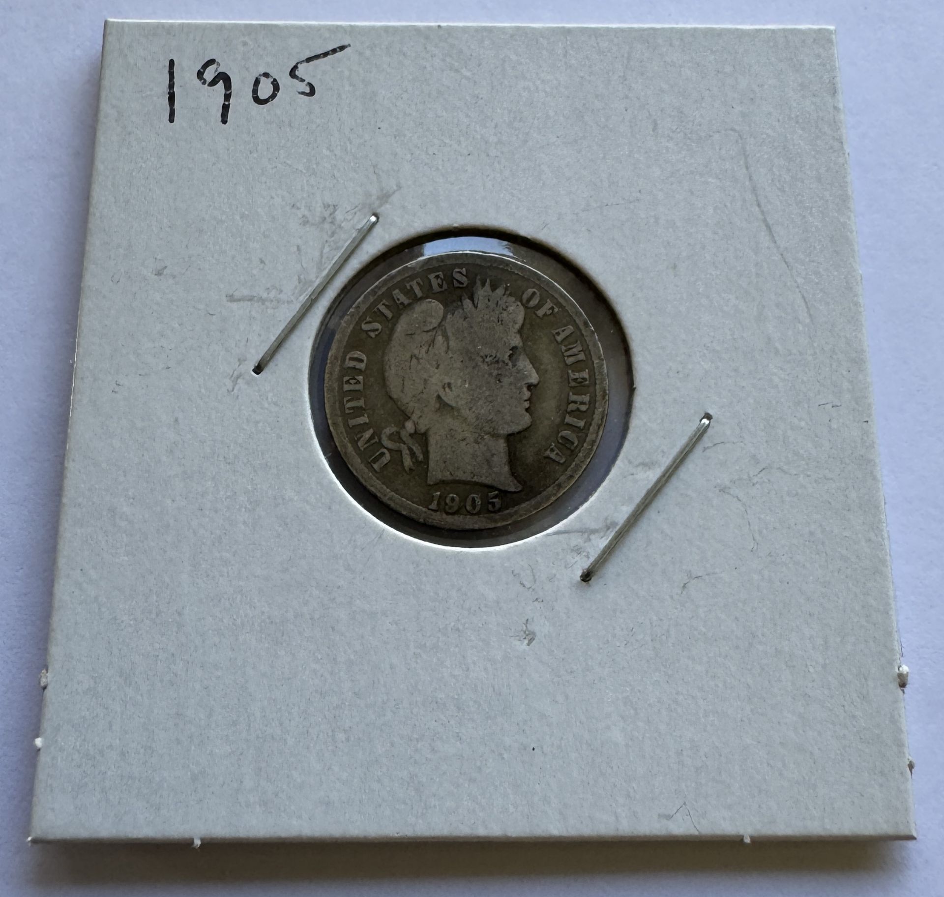 1905 BARBER DIME COIN