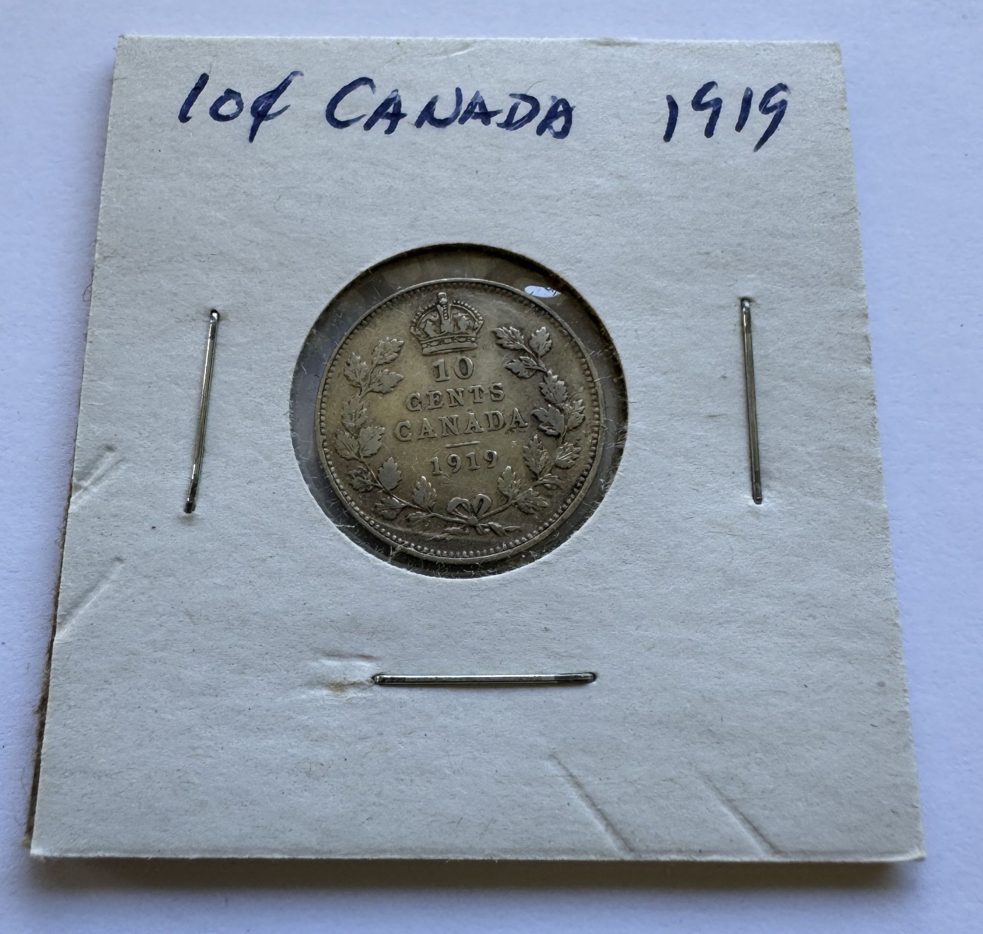 1919 CANADA 10 CENTS GEORGE V COIN