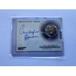 AUTOGRAPHED CARD SIGNED BY CHRISTOPHER BOWEN - 007 TOMORROW NEVER DIES