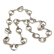 1976 silver large link necklace by AJF - 68cm & 59g
