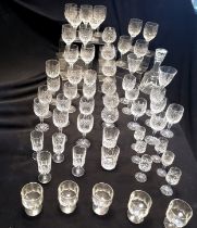 Qty of mostly crystal glassware inc Wedgwood, red wine, white wine, sherry, tumblers - tallest