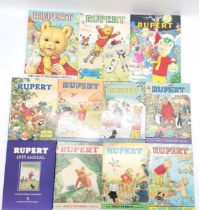 Collection of assorted Rupert Annuals to include 1974, 1975, 1971, 1972 etc, t/w 1955 limited