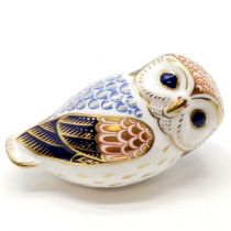 Royal Crown Derby Owl paperweight. No obvious damage. 14cm long