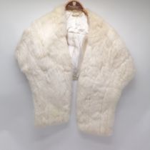 Vintage Martin Blau coney fur shoulder stole with satin lining - in overall good condition