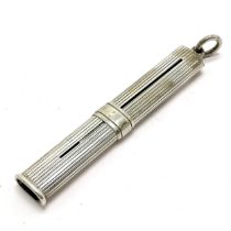 Sampson Mordan Chester silver hallmarked propelling pencil holder - 8cm & 9.7g total weight