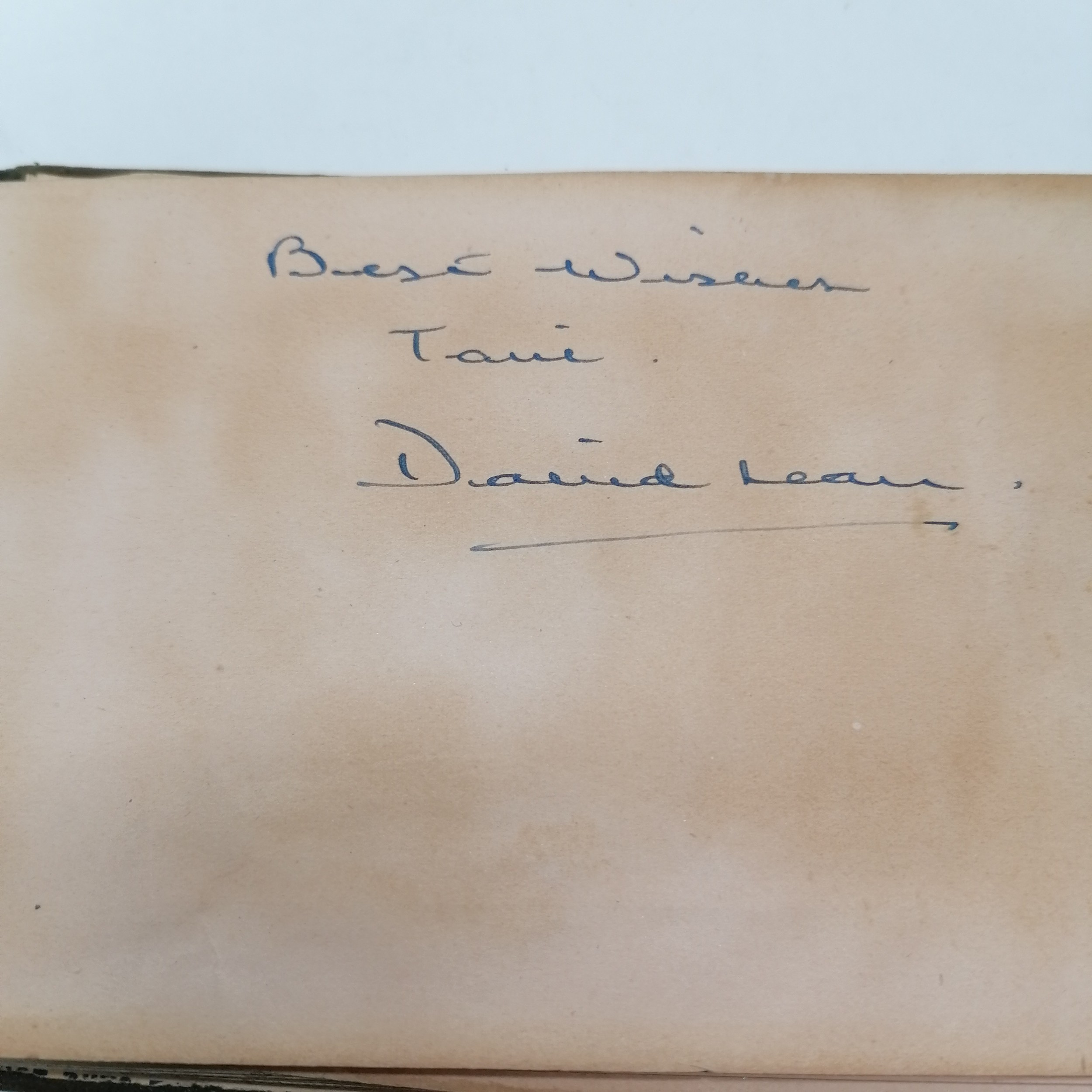 Vintage Autograph book with many signatures inc Peter Cushing, David Lean, Martha Raye, Gertrude - Image 32 of 33