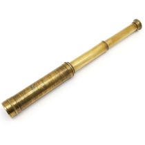 Antique 2 draw brass telescope - 33cm long extended