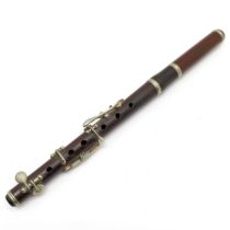 Antique 'First Class' Hawkes & Son London Hardwood Piccolo flute measuring 31cm long. In used