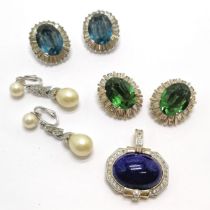 Panetta pendant (3.5cm drop) + 3 pairs of Panetta clip on earrings
