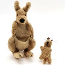 Chad Valley kangaroo with Joey in pouch - 26cm high