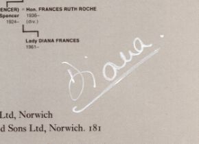 Princess Diana hand signed 1981 booklet 'The Prince and Princess of Wales' (28cm x 21.5cm) ~ Diana
