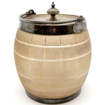 Antique silver plated / glass biscuit barrel won by Undine in the 1881 Shanghai Sailing Club race to